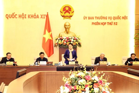 Chủ tịch Quốc hội Nguyễn Thị Kim Ngân chủ trì và phát biểu khai mạc Phiên họp. (Ảnh: Trọng Đức/TTXVN) 