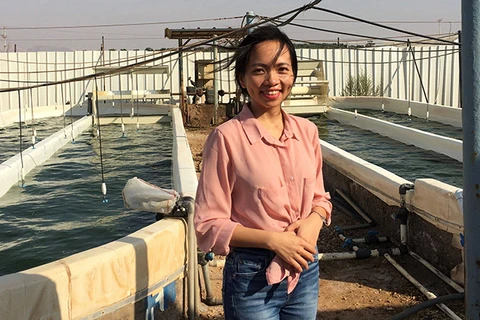 Nguyễn Thị Thanh Thanh Dung đang học tiến sỹ chuyên ngành sinh thái vi sinh tại Israel. (Nguồn: Báo Tin tức) 