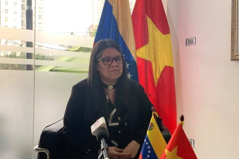 Đại sứ Venezuela tại Việt Nam, bà Tatiana Josefina Pugh Moreno. (Nguồn: Vietnam+) 