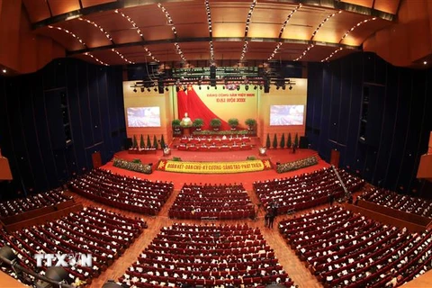 Toàn cảnh một phiên họp tại hội trường Trung tâm Hội nghị Quốc gia. (Nguồn: TTXVN) 
