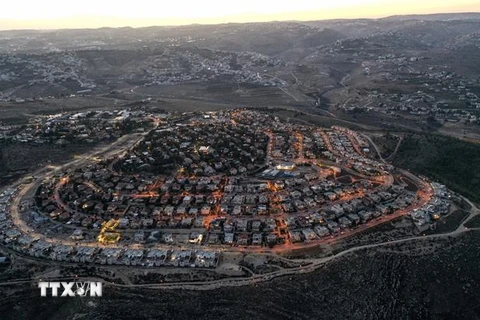Toàn cảnh khu định cư Tekoa của Israel tại khu Bờ Tây chiến đóng, phía nam Bethlehem, ngày 17/11/2020. (Nguồn: AFP/TTXVN) 