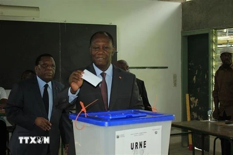 Tổng thống Bờ Biển Ngà Alassane Ouattara. (Nguồn: AFP/TTXVN) 