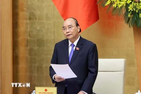 [Photo] Thủ tướng Nguyễn Xuân Phúc chủ trì phiên họp Chính phủ tháng 3