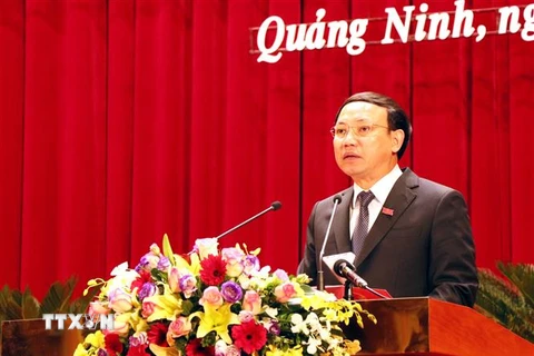 Bí thư Tỉnh ủy, Chủ tịch Hội đồng Nhân dân tỉnh Quảng Ninh Nguyễn Xuân Ký. (Ảnh: Văn Đức/TTXVN) 