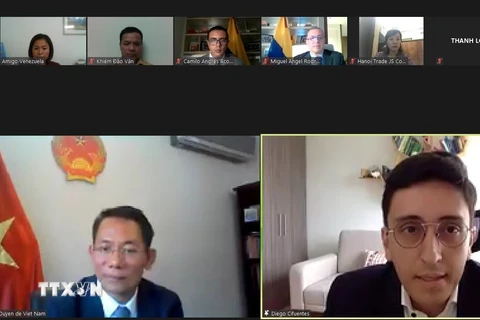 Các đại biểu dự hội thảo kinh tế thương mại Việt Nam-Colombia do Đại sứ quán Việt Nam tại Venezuela tổ chức. (Nguồn: TTXVN phát) 