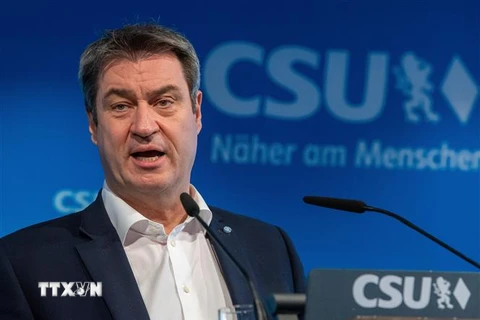 Chủ tịch đảng Liên minh Xã hội cơ đốc giáo (CSU) của Đức Markus Söder. (Nguồn: AFP/TTXVN) 