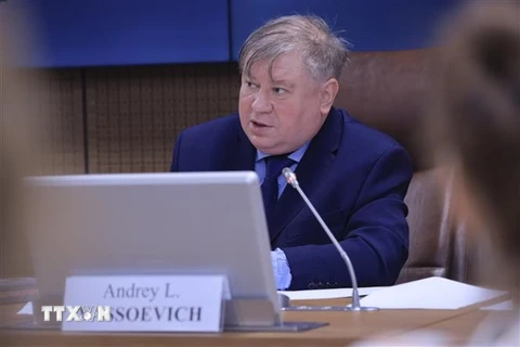 Giáo sư Vassoevich Andrei Leonidovich - Viện trưởng Viện phương Đông học thuộc trường Đại học tổng hợp Saint Petersburg. (Ảnh: Trần Hiếu/TTXVN) 