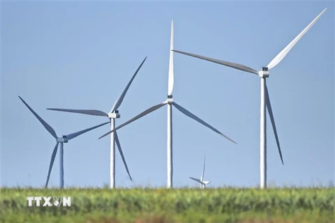 Các tháp điện gió. (Nguồn: AFP/TTXVN) 