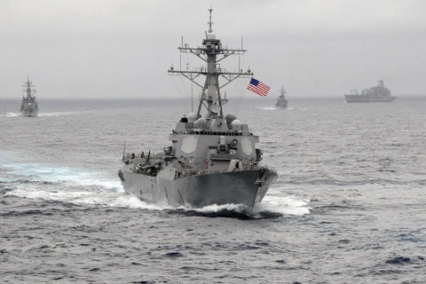 Tàu của Hải quân Mỹ trên Biển Đen. (Nguồn: unian.info) 