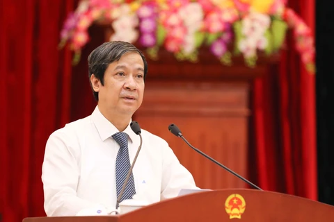 Bộ trưởng Bộ Giáo dục và Đào tạo Nguyễn Kim Sơn. (Ảnh: Thanh Tùng/TTXVN) 
