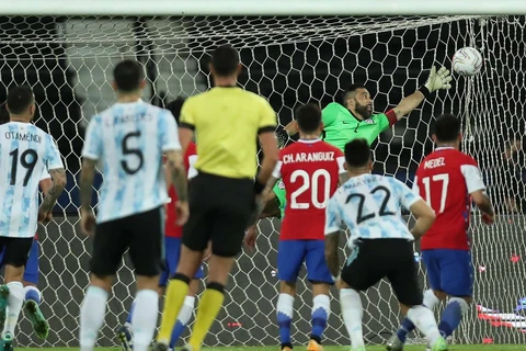 Chile cầm hòa Argentina với tỷ số 1-1. (Nguồn: Getty Images) 