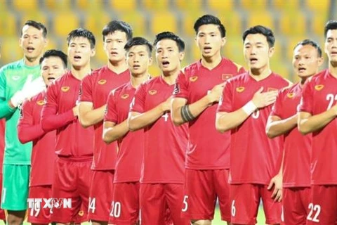 Việt Nam lập kỳ tích lần đầu tiên vào vòng loại cuối cùng World Cup 2022 khu vực châu Á. (Ảnh: Hoàng Linh/TTXVN)