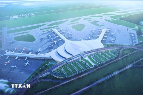 Sơ đồ Dự án đầu tư xây dựng Cảng hàng không quốc tế Long Thành giai đoạn 1. (Ảnh: Thống Nhất/TTXVN) 