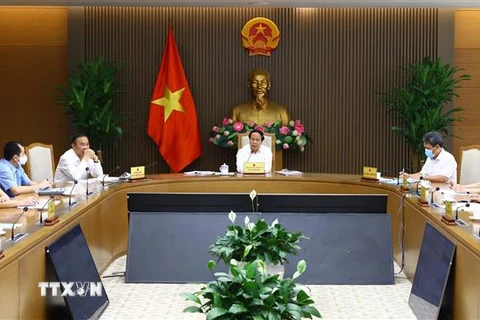 Phó Thủ tướng Lê Văn Thành chủ trì hội nghị. (Ảnh: Nguyễn Điệp/TTXVN) 