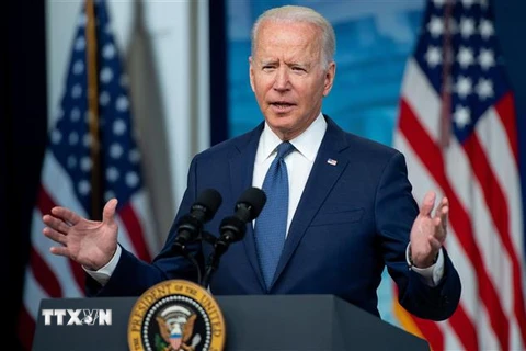 Tổng thống Mỹ Joe Biden phát biểu tại Washington, DC ngày 6/7/2021. (Ảnh: AFP/TTXVN) 