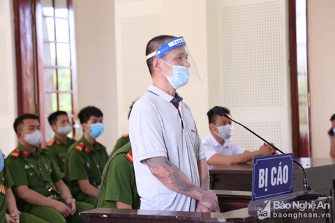 Bị cáo Nguyễn Văn Lâm tại phiên tòa sơ thẩm. (Nguồn: Báo Nghệ An) 