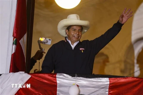 Ông Pedro Castillo trở thành Tổng thống đắc cử của Peru. (Ảnh: AFP/TTXVN) 