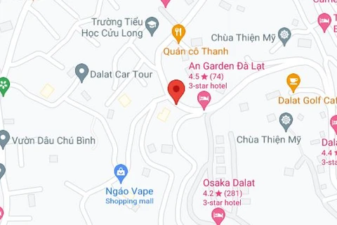 Vị trí nhà ông Trần Ngọc Thương. (Nguồn: Google Maps) 
