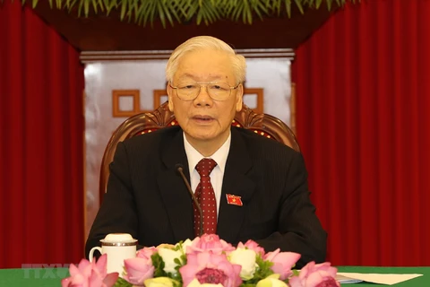 Tổng Bí thư Nguyễn Phú Trọng. (Ảnh: Trí Dũng/TTXVN) 