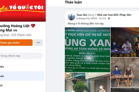 Những hình ảnh người dân phản ánh tại các nhóm Facebook cộng đồng dân cư. (Ảnh chụp màn hình) 