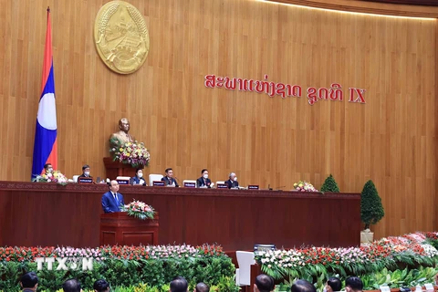 [Photo] Chủ tịch nước tại Kỳ họp lần thứ nhất, Quốc hội Lào khóa IX