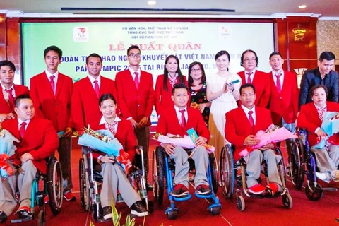 Đoàn thể thao người khuyết tật Việt Nam tham gia tranh tài tại Paralympic Rio 2016. (Ảnh: Tư liệu TTXVN) 