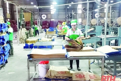 Người lao động làm việc tại Khu kinh tế Nghi Sơn. (Nguồn: Báo Thanh Hóa) 