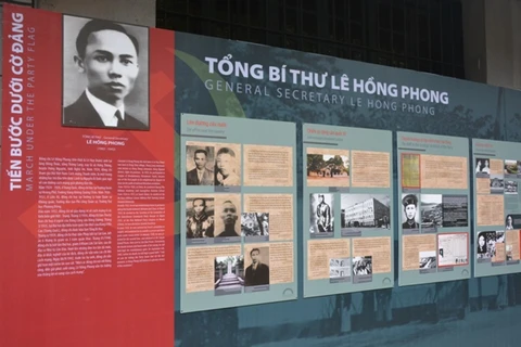 Phần trưng bày về đồng chí Lê Hồng Phong tại Di tích lịch sử Nhà tù Hỏa Lò năm 2018. (Nguồn: hoalo.vn) 