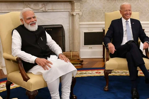 Thủ tướng Ấn Độ Narendra Modi và Tổng thống Mỹ Joe Biden. (Nguồn: Twitter) 