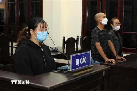 Bị cáo Lê Thị Lành tại phiên tòa. (Ảnh: Thế Duyệt/TTXVN) 