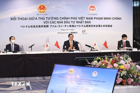 [Photo] Thủ tướng Phạm Minh Chính đối thoại với nhà đầu tư Nhật Bản