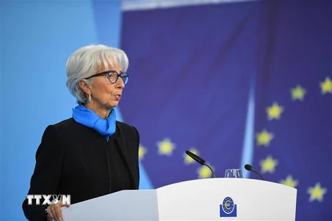 Chủ tịch Ngân hàng Trung ương châu Âu (ECB) Christine Lagarde. (Ảnh: THX/TTXVN) 