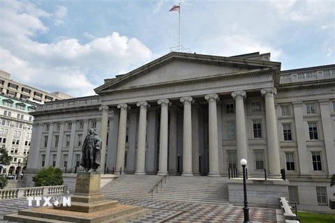 Trụ sở Bộ Tài chính Mỹ tại Washington, DC. (Ảnh: AFP/TTXVN) 