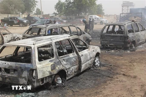 Hiện trường một vụ tấn công ở Nigeria. (Ảnh: AFP/TTXVN) 