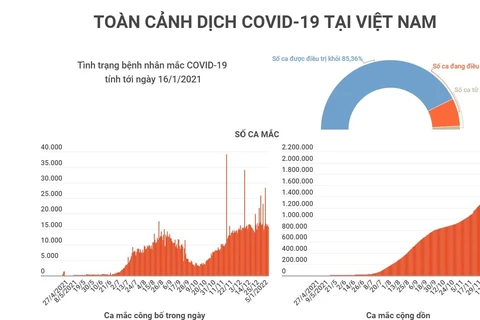[Infographics] Tình hình dịch bệnh COVID-19 tại Việt Nam đến ngày 16/1
