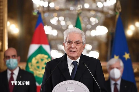 Tổng thống Italy Sergio Mattarella. (Ảnh: THX/TTXVN) 