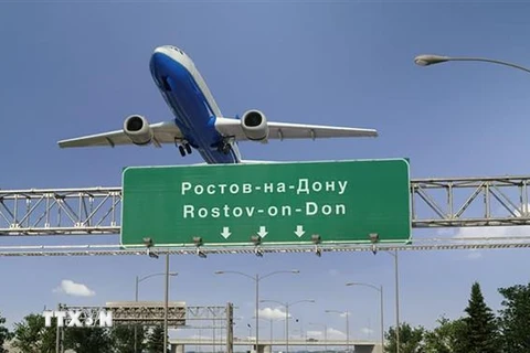 Máy bay cất cánh từ sân bay Rostov-on-Don ở Rostov, phía Đông biên giới với Ukraine. (Ảnh: Shutterstock/TTXVN) 