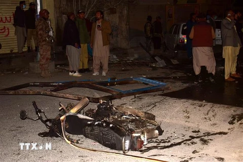 Hiện trường một vụ nổ tại Quetta, Pakistan, ngày 2/3/2022. (Ảnh: THX/TTXVN) 