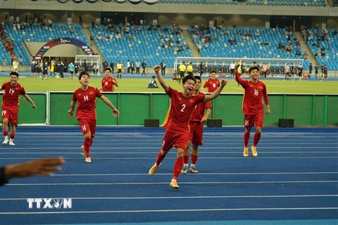 Các cầu thủ U23 Việt Nam. (Ảnh: Trần Long/TTXVN) 
