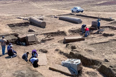 Các nhà khảo cổ đã phát hiện tàn tích của một ngôi đền từ thời cổ đại Hy-La ở khu vực Bắc Sinai. (Nguồn: AP) 