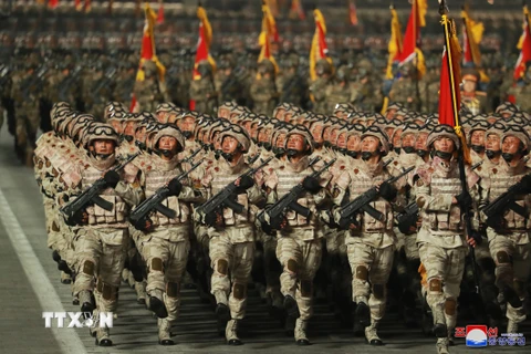 Hình ảnh lễ duyệt binh của Triều Tiên ở Quảng trường Kim Nhật Thành