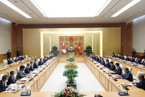 [Photo] Thủ tướng Phạm Minh Chính và Thủ tướng Kishida Fumio hội đàm