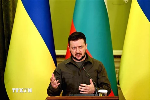 Tổng thống Ukraine Volodymyr Zelensky. (Ảnh: AFP/TTXVN) 