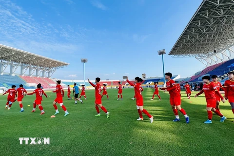 [Photo] Đội tuyển bóng đá nữ Việt Nam quyết tâm giành huy chương Vàng