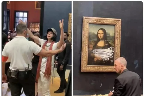 [Video] Kiệt tác Mona Lisa bị phá hoại ở bảo tàng Louvre