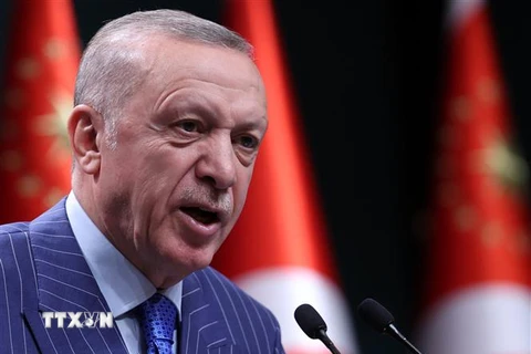 ​Tổng thống Thổ Nhĩ Kỳ Recep Tayyip Erdogan. (Ảnh: AFP/TTXVN) 
