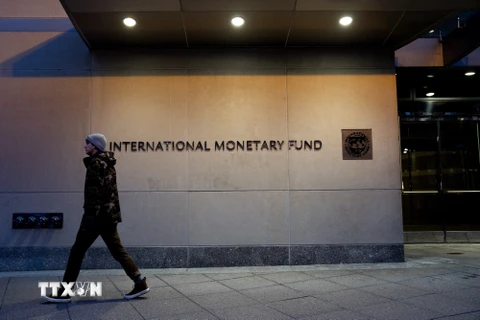 Trụ sở Quỹ tiền tệ quốc tế (IMF) tại Washington, DC, Mỹ. (Ảnh: AFP/TTXVN) 