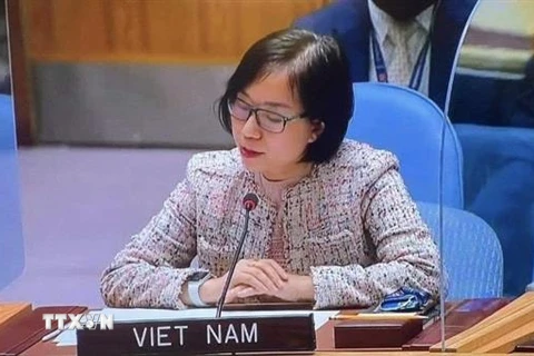 Đại sứ Nguyễn Phương Trà, Phó Trưởng Phái đoàn Thường trực Việt Nam tại Liên hợp quốc. (Ảnh: TTXVN) 