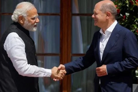 Thủ tướng Ấn Độ Narendra Modi và người đồng cấp Đức Olaf Scholz. (Nguồn: Reuters) 