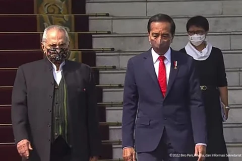 Tổng thống Timor Leste Ramos-Horta và người đồng cấp Indonesia Joko Widodo. (Nguồn: ANTARA) 